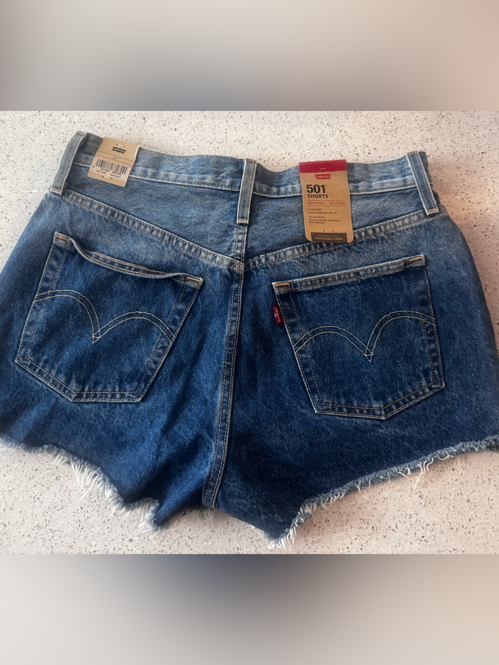 Levi's Blue Denim Cutoff Shorts